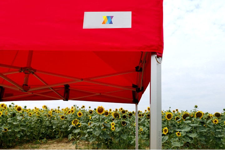 Žirklinė palapinė spausdinimui 4,5m*3m