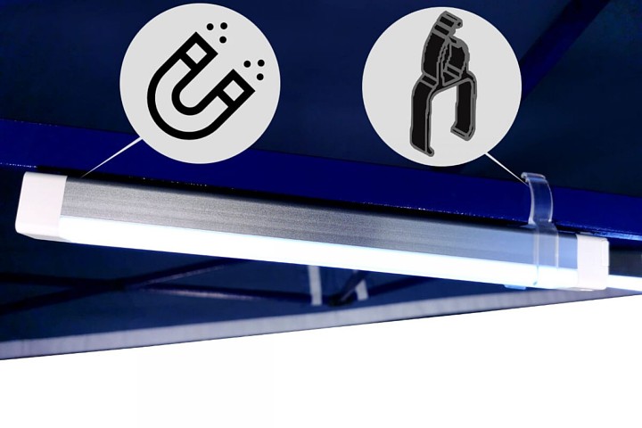 vakarėlių palapinės apšvietimas