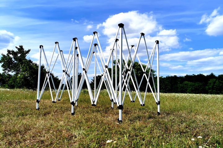 Sulankstoma palapinė spausdinimui 6x3m