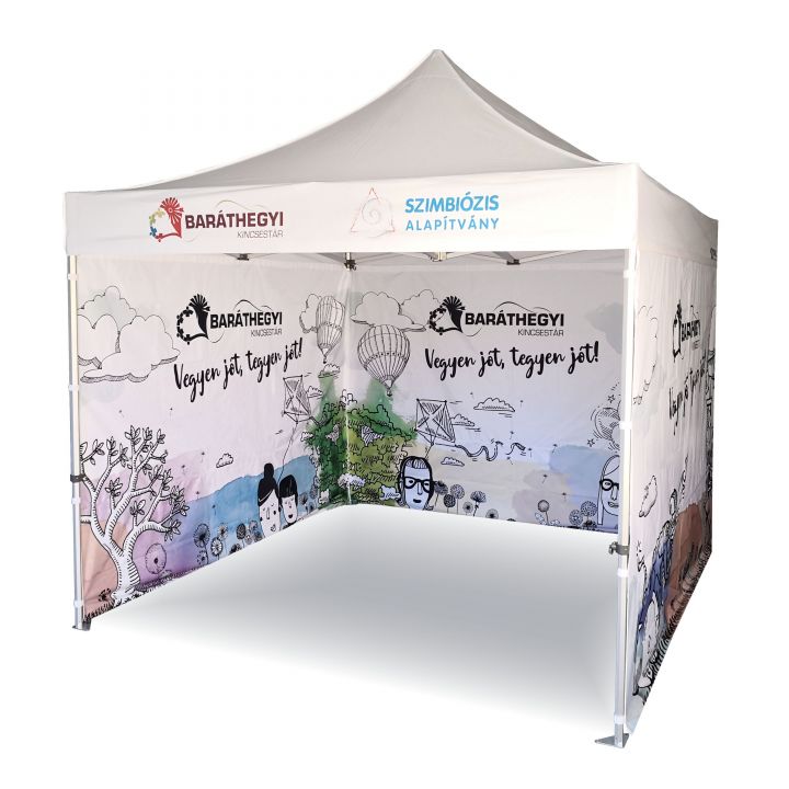 Juoda vakarėlio palapinė