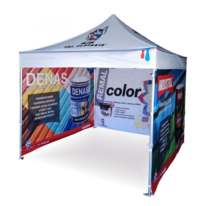 Spalvinga vakarėlio palapinė