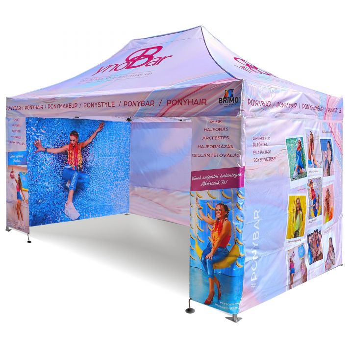 Mėlyna vakarėlio palapinė